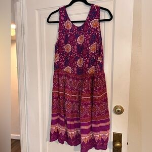 MINKPINK Purple and Pink Floral Dress